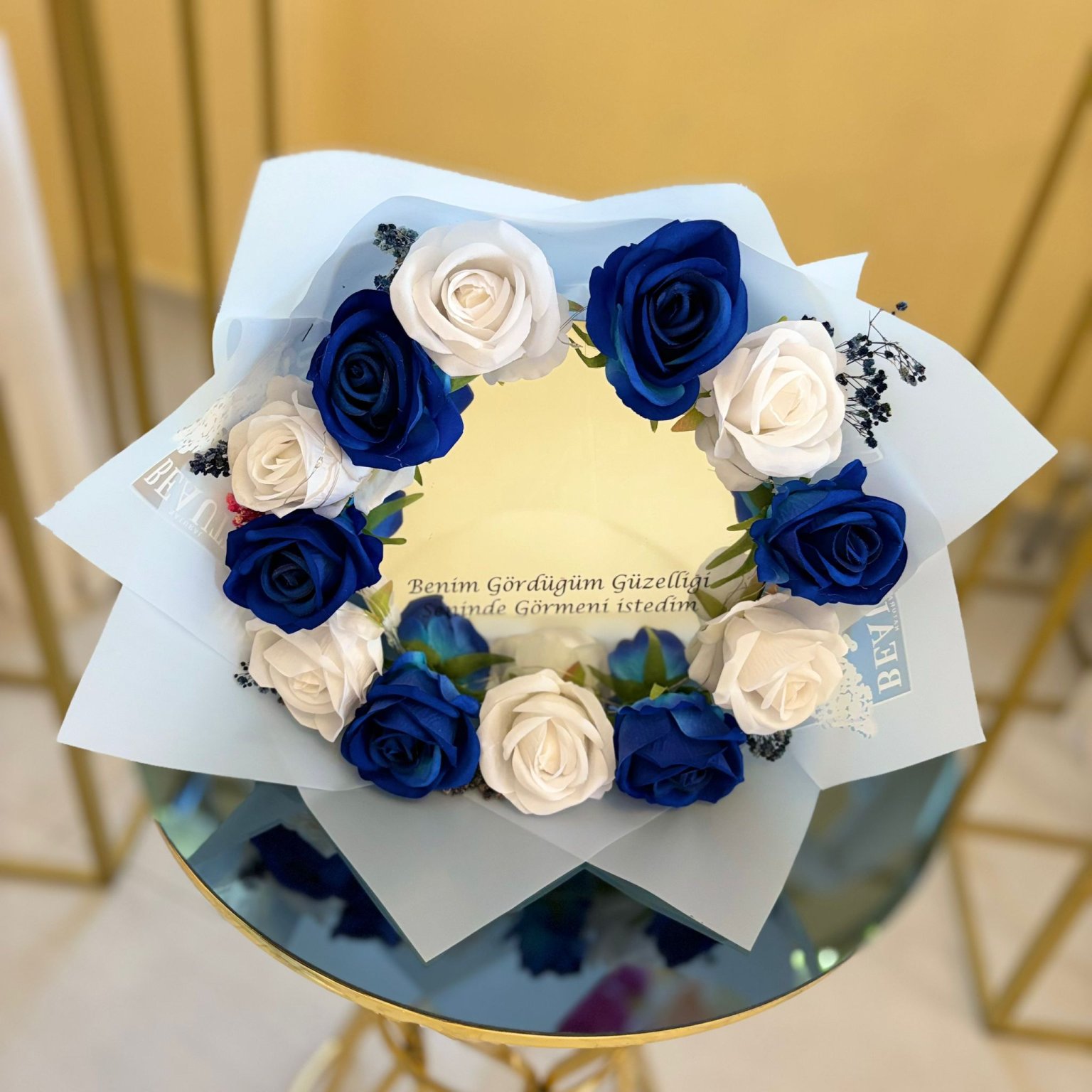 Led Aynalı Gül Buketi