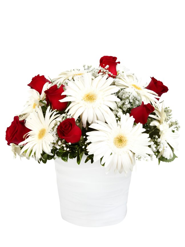 Seramikte Güller Ve Gerberalar